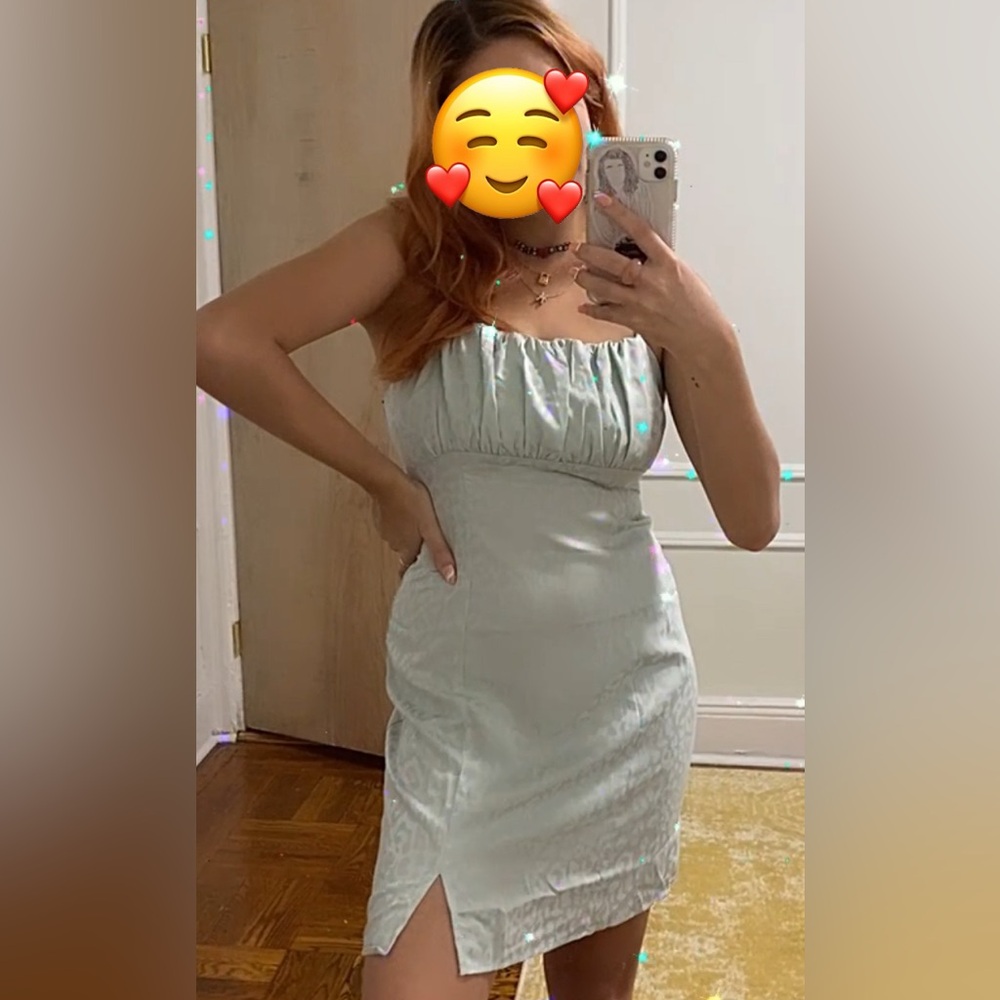 Y2K Mini Dress Baby Blue